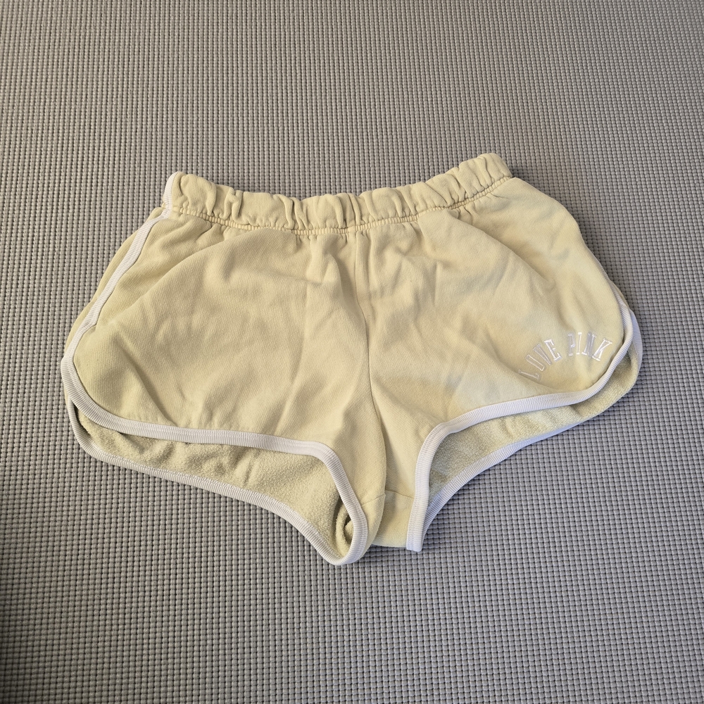 PINK Victoria's Secret Light Yellow Athletic Shorts